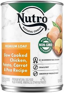 NUTRO PREMIUM LOAF Adult Natural Grain Free Wet Dog Food Slow Cooked Chicken, Potato, Carrot & Pea Recipe, 12.5 oz. Cans (Pack of 12)