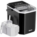 Silonn Ice Maker Countertop, Portable Ice Machine with Carry Handle, Self-Cleaning Ice Cube Makers with Basket and Scoop, 9 Cubes in 6 Mins, 12 KG per Day, Ideal for Home, Kitchen, Camping, RV