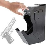 Hidden Gun Safe Fingerprint Gun Box Security Biometric Fingerprint Pistol Safe Handgun Safe Storage Box,Under Desk Handgun Holder