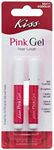 Kiss Pink Gel Nail Glue w/ 2 Pipettes (1 Pack)