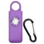 The Original Self Defense Siren – Safety Alarm for Women, Men, Children, Teens, & Elderly w/SOS LED Light & Carabiner. Self Defense Siren Keychain by Spartan Defense. Purple