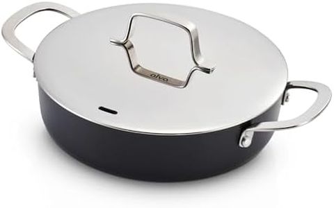 Alva Maestro Ceramic Nonstick Saute Frying Pan Skillet with Lid Non Toxic Oven Safe 9.5" PFAS, PFOA & PFTE Free, for Cooking Pan Set, Induction Safe, Add to Your Pots and Pans Set Cookware
