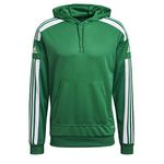 adidas Men's Squadra 21 Hoodie, Team Green / White, M