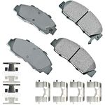 Akebono Ultra-Premium Ceramic Front Disc Brake Pads, GREY
