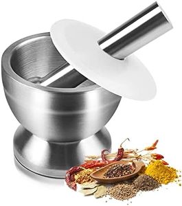 GIOD Stainless Steel Mortar and Pestle Sets, Kitchen Manual Masher, Pill Grinder, Spice Grinder, Diameter 12cm