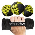 Xballs Juggling Balls Professional Set of 3-10 Beautiful Colors Available - Juggle Balls for Adults - 2 Layers of Net 4 Panels Carry Case (650g, Black - Yellow)