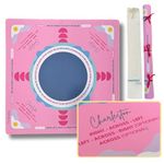 Mahjong Neoprene Learning Mat (33"x33"), Non-Slip Table Mat, Noise Reduction, Table Cover for American Mahjong, (Pink) (Mat Only)