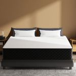 MOLPHIT Extra Firm Double Mattresses 10 Inch, 7-Zone Hybrid Mattress with Memory Foam and Individually Pocket Spring, Features Motion Isolation & Back Pain Relief, Firm Mattress in a Box, 135x190x25cm