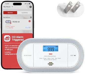 X-Sense Wi-Fi Plug-in Carbon Monoxide Detector with AAA Battery Backup, No-Cost App Notifications, XC0C-iA, 1-Pack
