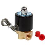 SNS AC110V 1/4" NPT Brass Electric Solenoid Valve Normally Closed Water, Air, Diesel 2W025-N08