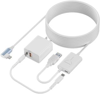 Link Cable 16FT Compatible with Oculus/Meta Quest 3S, and Quest 3/2/1/Pico 4 Accessories, VR Link Cable with Separate Charging Port, USB 3.0 Type C to C Charging Cable for VR Headset Gaming PC