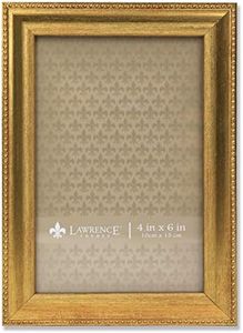 Lawrence Frames Classic Bead Picture Frame, 4x6, Gold