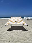 Neso Tents Beach Tent with Sand Anchor, Portable Canopy Sunshade - 7' x 7' - Patented Reinforced Corners (Sunshine)