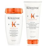 New Kerastase DUO Nutritive Bain Satin Riche High Nutrition Rich Shampoo 250ml and Lait Vital 200ml