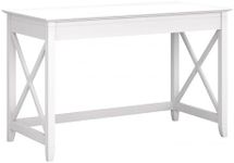 Bush Furniture Key West Collection Writing Desk | Writing Table for Home Office in Pure White Oak | Small Modern Farmhouse Desk