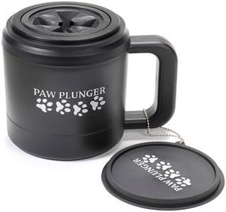 Paw Plunger for Dogs - Portable Dirty Paw Washer for Small Sized Dogs – Ideal for Dogs up to 15lbs – Cleaner Pet Paws to Save Floors/Furniture/Carpet/Vehicle from Muddy Paw Prints - Black