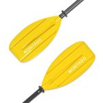 WONITAGO Kayak Paddles for Kid with Aluminum Shaft and PP Blade, Floating Kayaking Oars for Youth and Junior, Adjustable 163-183cm/64-72 Inches, Yellow