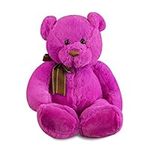 Gitzy Sitting Teddy Bears - Colorful Stuffed Animal for Kids - 12 Inch Plush Bears - (Pink)