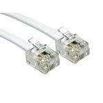 5m ADSL Cable RJ11 Modem Router Cable - Premium Quality/Gold Plated Contact Pins/High Speed Internet Broadband/ADSL Router or Modem to RJ11 Phone Socket or Microfilter (5 Metres, White)