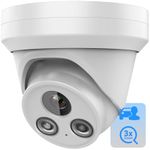 UltraHD 8MP Varifocal Turret POE IP Camera Compatible for Hikvision, 3X Vari-Focal Zoom 2.8~8mm Lens, Built-in Mic, EXIR Night Vision, WDR …