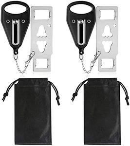 TSHAOUN 2 pièce Sécurité de Serrure de Porte Portable Verrou de voyage Sécurité supplémentaire et verrouillage de la sécurité，solide et robuste Lock pour les voyages, hôtel, appartement (2 Pack)
