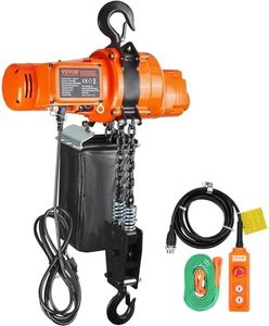 VEVOR Electric Chain Hoist, 2200 lbs Load Capacity, 10 ft Lifting Height, 120V Single Phase Overhead Crane with Chain, 10 ft Wired Remote Control for Garage, Shop, Hotel, and Home