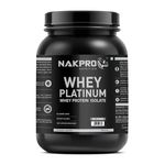 NAKPRO Platinum Whey Protein Isolate 90%, 1kg Unflavoured, Jar | 31g Protein, 7g BCAA | Trustified Certified 100% Authentic Supplement Powder & No Adulteration | Low Carbs, Fast Absorbing Whey Protein Powder