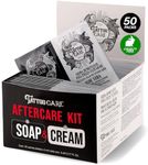 Tattoo Aftercare Kit - Cream and Soap (50-Pack), Brightening Formula for Tattoo Artists & Travel - Ink Hydration Tattoo Lotion Pillow Packs