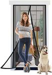 Titan Mall Magnetic Screen Door, Self Sealing Screen Door, Heavy Duty Door Screen Magnetic Closure Keep Bugs Out, Retractable Screen Door Mesh - Pet and Kid Friendly, Hands Free Door Screen 39" x 82"