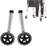 Walker Front Wheels Replacement Feet, Folding Roller Walker Accessories Parts for Elderly Disabled, 5" Wheel (5" Wheel)