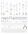 200 Pcs DIY Suncatcher Kits, Crystal Suncatchers with Balls for Adults, Sun Catchers for Windows Christmas Room Party Wedding Garden Decor Aesthetic Funny Gifts for Women