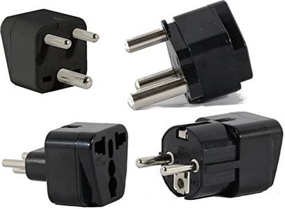 US to SOUTH AFRICA Travel Adapter Plug for USA/Universal to AFRICA Type M N D E (C/F) AC Power Plugs Pack of 4