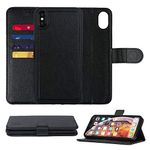 Gorilla Tech 2-in-1 Detachable Wallet Case iPhone 6S Flip Cover Black - Premium Leather 2 in 1 Folio Book Magnetic for the Original Apple iPhone 6S - Magnetic Cover