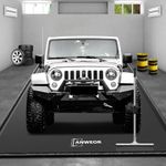 Garage Floor Mat 8'6" x 20' Upgraded Satin Finish Texture Non-Slip Containment Mat Waterproof Garage Floor Mat for Under Car Heavy Duty Protection Mat with Floor Squeegee for All Seasons