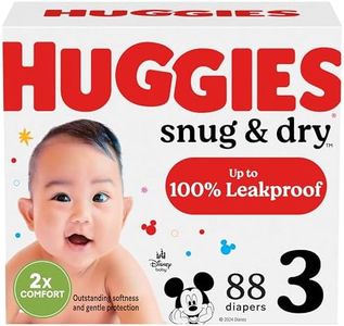 Huggies Size 3 Diapers, Snug & Dry Baby Diapers, Size 3 (16-28 lbs), 88 Count, Packaging May Vary