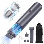 URAQT Cordless Vacuum Cleaner, Portable Mini Car Vacuum Cleaner, 7300 PA Powerful Rechargeable Handheld Vacuums, High Power Suction, 2 in 1 Vacuum & Blower for Car/Home/Pet/Office/Keyboard Cleaning