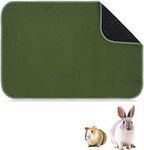 chengsan Guinea Pig Cage Liner Rabbit Bedding Pee Pads, Coral Fleece Rat Bedding Absorbent Cage Mat for Small Animals, Reusable Washable with Waterproof Bottom, Fit Cage C&C 2x3