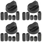 Spares2go Universal Black Control Switch Knobs for All Makes and Models of Oven Cooker & Hob (Black, Pack of 4)