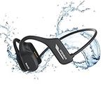 Hiteblaz Bone Conduction Headphones Bluetooth 5.2, Swimming Headphones IP68 Waterproof 8G Memory, Open Ear Wireless Headset, Sport Earphones Swim MP3 for Running Cycling Driving Black