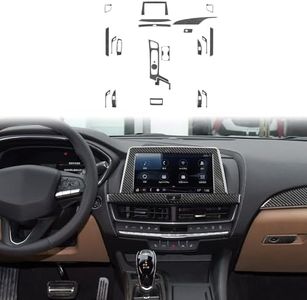 Car Full Kit Sticker Trim Interior Accessories Decal Real Quality Carbon Fiber Decor Compatible with Cadillac CT5/CT5-V/CT5-V Blackwing 2020-2024 Black