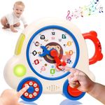 COUOMOXA Learning Clock for Toddlers: Interactive Educational Toy with Montessori Principles - Sensory Clock for 1-3 Year Olds