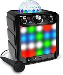 ION Audio Party Rocker Effects – Portable Bluetooth Speaker / Karaoke Machine with Karaoke Microphone, Battery Powered Operation and 40W Power