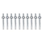 B K JAGAN & CO Zinc Plated Wedge Type -Fully Threaded Design Expansion Anchor Bolts (16 x 150 mm, 10 Pcs.)