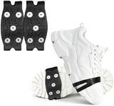 Universal Non-Slip Gripper Spikes, 2026 New 5-Claw Ice Cleats for Shoes and Boots, Anti-Skid Snow Ice Grips Steel Nails Traction Cleats for Hiking Walking Climbing Fishing Mountaineering (Black x6)