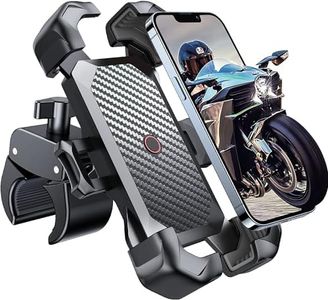 JOYROOM Motorcycle Phone Mount, [1s Auto Lock][100mph Military Anti-Shake] Bike Phone Holder for Bicycle, [10s Quick Install] Handlebar Phone Mount, Compatible with iPhone, Samsung, All Cell Phone