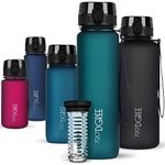 720°DGREE Water Bottle “uberBottle“ - 1 L softTouch +Fruit-Infuser - BPA-Free Tritan, Leakproof, Reusable Drinking Bottle - Sports Bottle for Gym, Running, Fitness, Cycling, Travel, School & Office