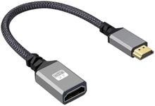 RIIPOO HDMI Extender Cable - 0.5Ft 4K@60Hz HDMI Extension Male to Female Cord Compatible with Xbox, PS4/5, Roku, Chromecast, Blu Ray, HDTV, PC & More