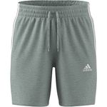 adidas Men's Essentials 3-Stripes Shorts, Medium Grey Heather/White, M