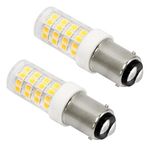 B15d Led Bulb 5W, AC220-240V, 500LM Warm White 3000K, Equivalent 40W Incandescent Bulb, Non-Dimmable, Ba15d Double Bayonet Bulbs for Sewing Machine, Refrigerator, Cooker Hood, Appliance Lamps, 2 Pack