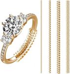 Invisible Ring Size Adjuster for Loose Rings, Ring Adjuster Fit Any Rings, Assorted Sizes of Ring Sizer (Golden Colour)